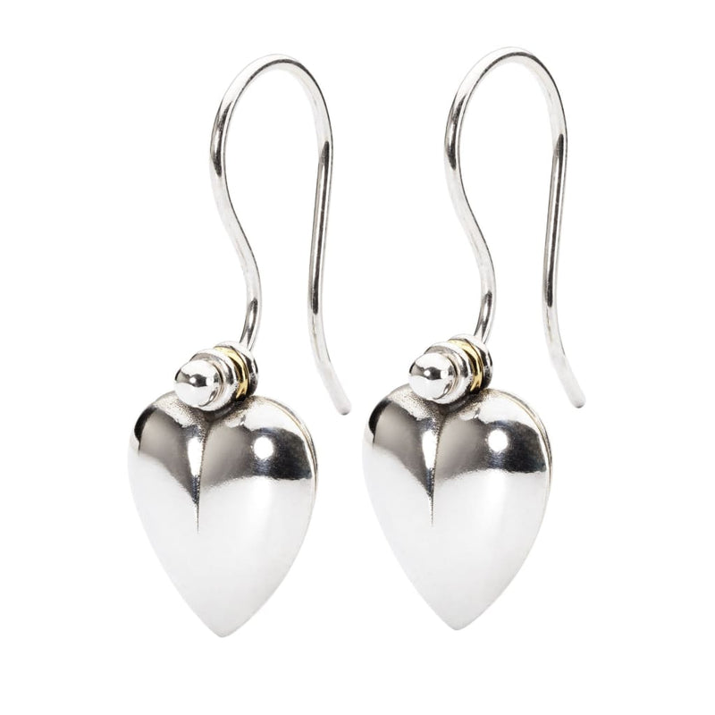 Sterling Silver Rainbow Cubic Zirconia Heart Earrings in White | Pascoes